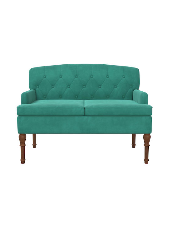 vidaXL Doppelsitzer Samt Türkis 111x65x79cm