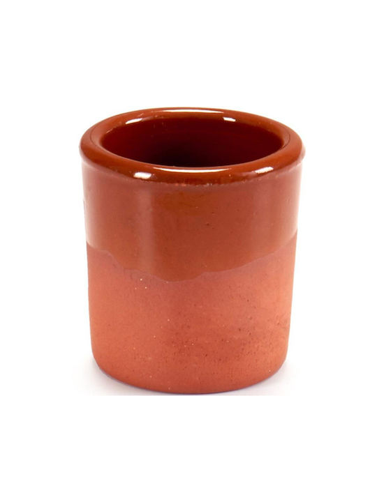 Ceramic Shooters Glass in Orange Colour