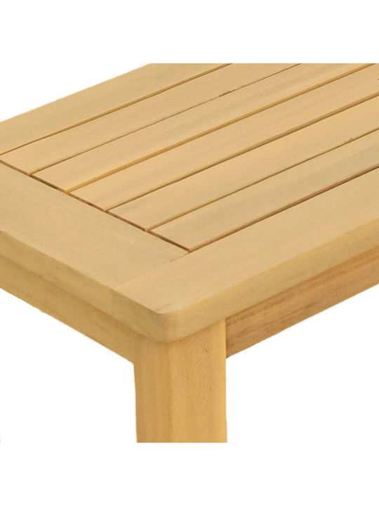 Outdoor Table Made of Light Acacia 110x40x75cm