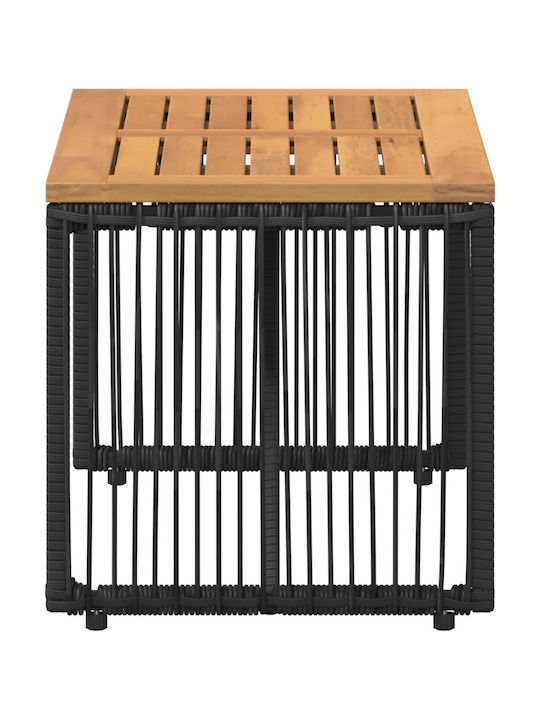 Sitting Room Table for Small Outdoor Spaces Black and Brown 80x40x40cm