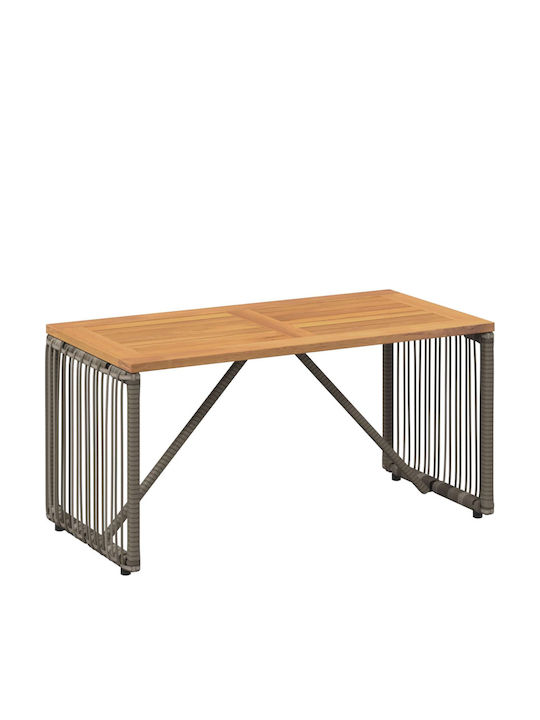 Garten- und Terrassentisch für Kleine Außenräume Grau 80x40x40cm