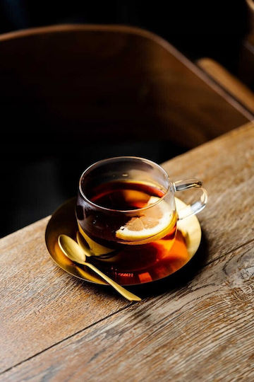 Vialli Design Kaffeetasse aus Porzellan Gold 400ml