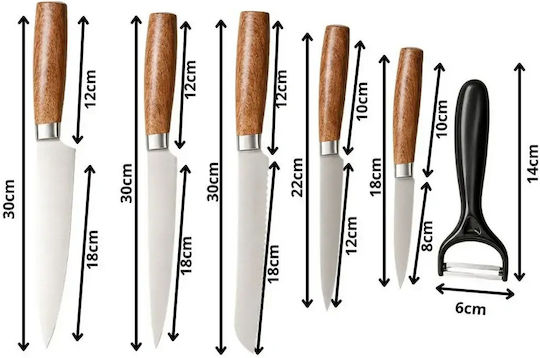 Verk Group Stainless Steel Knife Set 5 Pieces