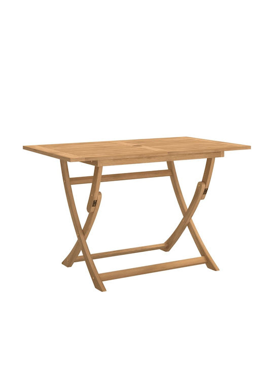 Tisch Zusammenklappbar Acacia 120x70x75cm