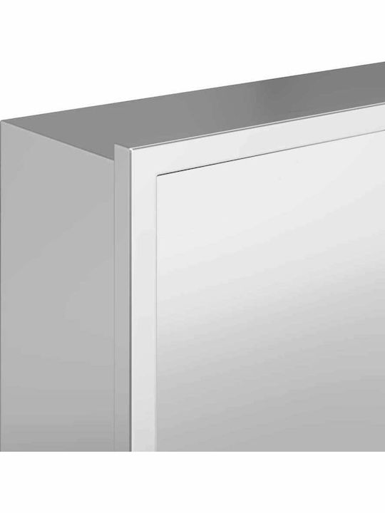 vidaXL Επιτοίχια Ραφιέρα Μπάνιου Μεταλλική 45x9.5x30cm Ασημί