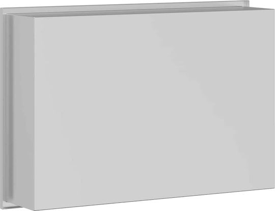 vidaXL Επιτοίχια Ραφιέρα Μπάνιου Μεταλλική 45x9.5x30cm Ασημί