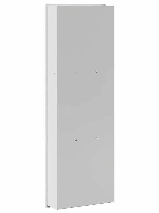 vidaXL Επιτοίχια Ραφιέρα Μπάνιου Μεταλλική 30x9.5x90cm Λευκή