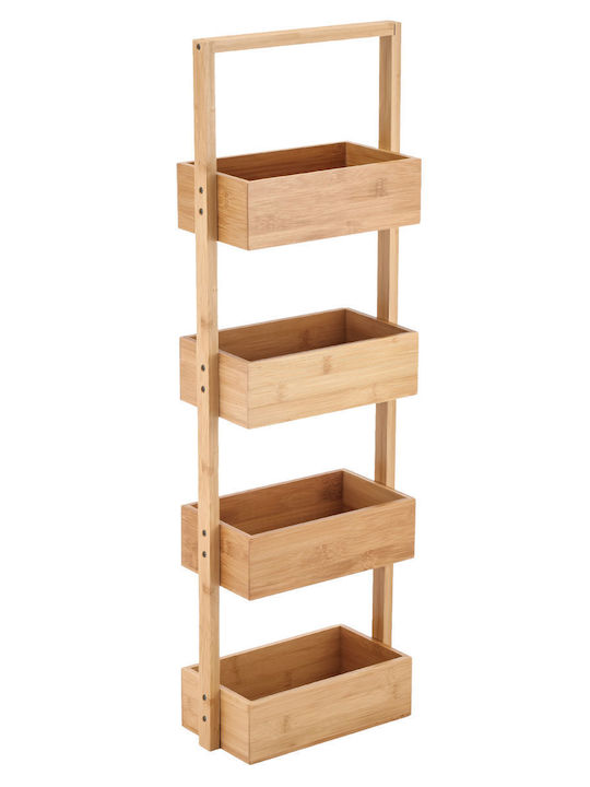 Estia Essentials Floor Bathroom Shelf Bamboo with 4 Shelves 35x30x100cm Beige