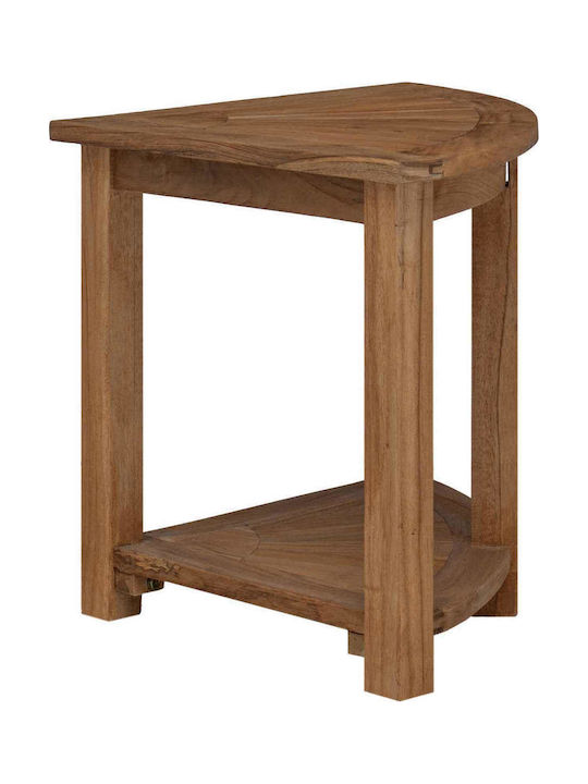 vidaXL Corner Floor Bathroom Shelf Wooden 45x45x46cm Grey