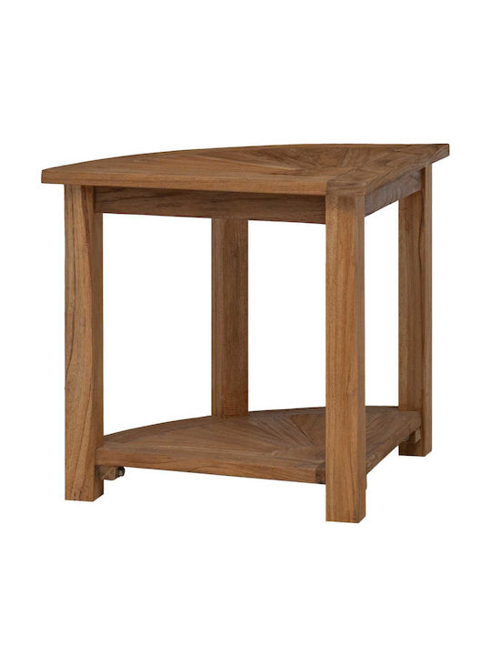 vidaXL Corner Floor Bathroom Shelf Wooden 45x45x46cm Grey
