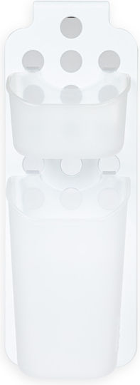 General Trade Wall Mounted Bathroom Shelf Plastic 12x10x32.5cm White