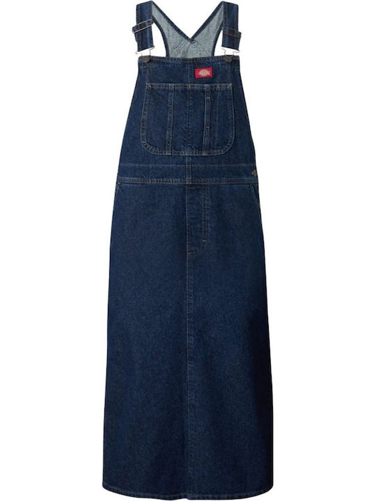 Καλοκαιρινό Midi Φόρεμα Τζιν Dark Indigo