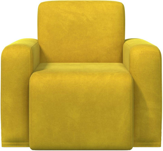 Scaun De Relaxare Velur Galben 88x90x77cm
