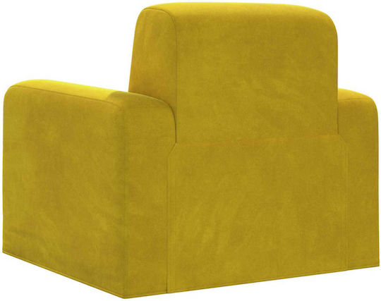 Scaun De Relaxare Velur Galben 88x90x77cm