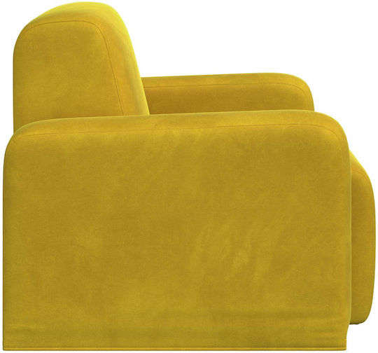 Scaun De Relaxare Velur Galben 88x90x77cm