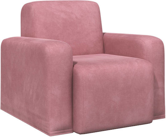 Sessel Aus Samt Rosa 88x90x77cm