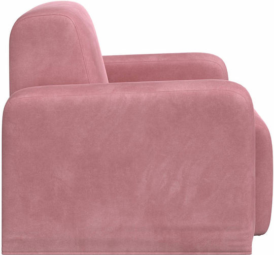 Sessel Aus Samt Rosa 88x90x77cm