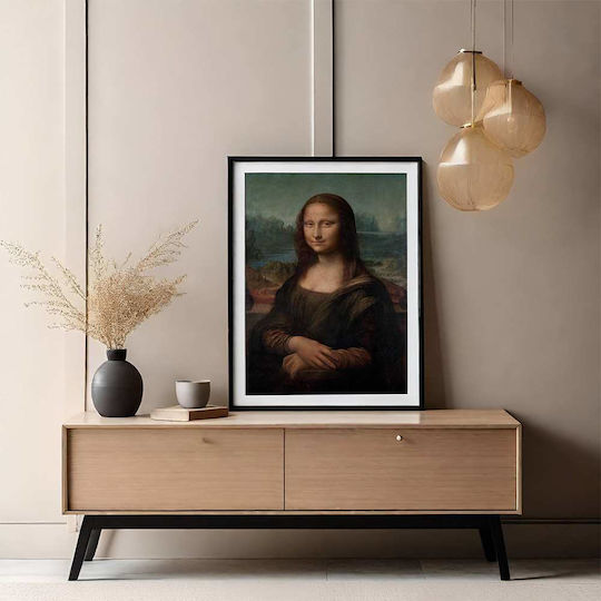 Poster Leonardo Da Vinci Mona Lisa Art159 40cm X 50cm Κορνίζα Καφέ Ξύλου 56109pd156651f63322