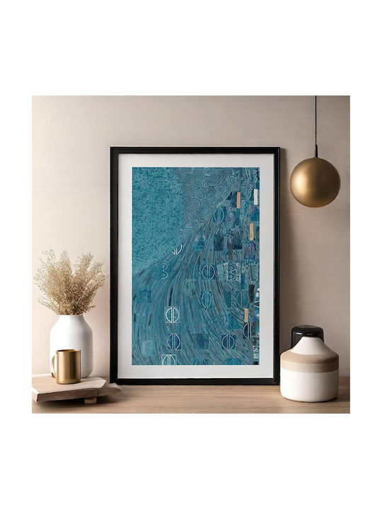 Poster Blue Details By Gustav Klimt Art156 40cm X 50cm Μαύρη Ξύλινη Κορνίζα-56092pd156668f55321