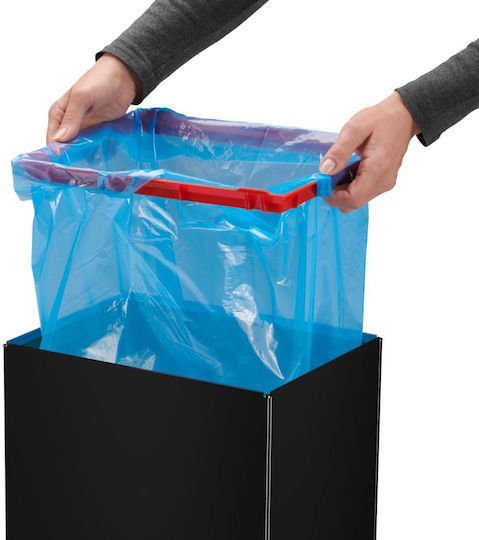 Große Schwingdeckel-Mülleimer 35l Schwarz