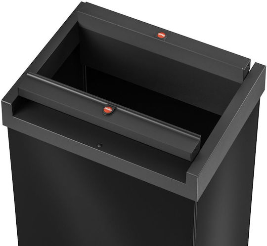 Große Schwingdeckel-Mülleimer 35l Schwarz