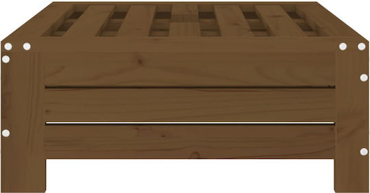 vidaXL Стойка за чадър Дърво Кафяв 63.5x63.5x26см