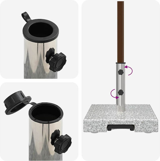 vidaXL Roata de mobilier din Metal Granite Grey
