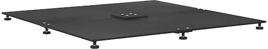 vidaXL Klappbar Schirmständer aus Metall Black Velvet-Black Metal 100x100x4cm
