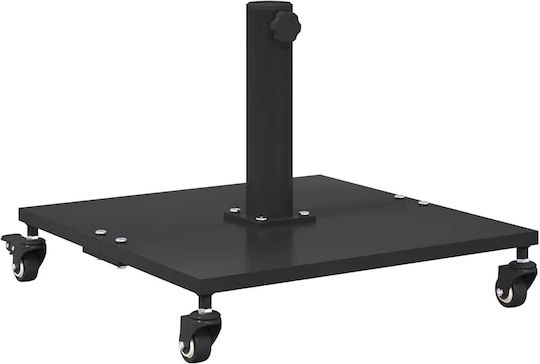 vidaXL Стойка за чадър от Метал Черно 45x45x31.5см