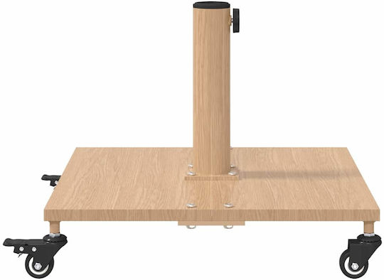 vidaXL Стойка за чадър Дърво Light Wood Color 45x45x31.5см