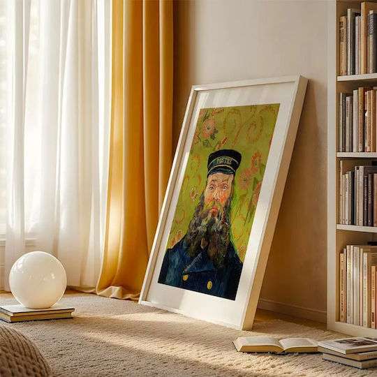 Poster Van Gogh Postman Art114 40cm X 50cm White Wooden Frame