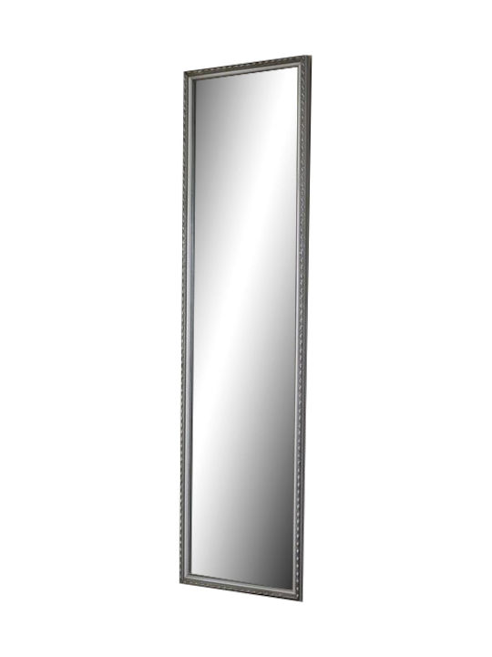Liberta Promoto Full-Length Wall Mirror With Silver Metallic Frame 124x34cm 4 Pieces