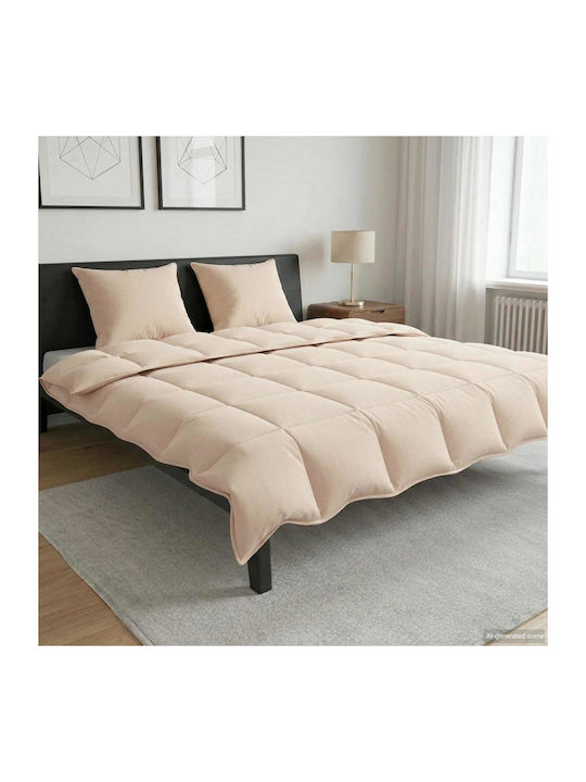 vidaXL Pătură Dublă 200x220cm Bej