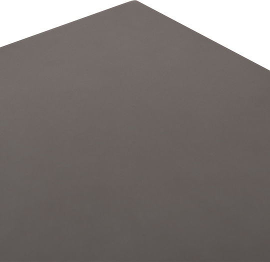 Fiber Square Dining Table with Cement Surface Gray 80x80x75cm