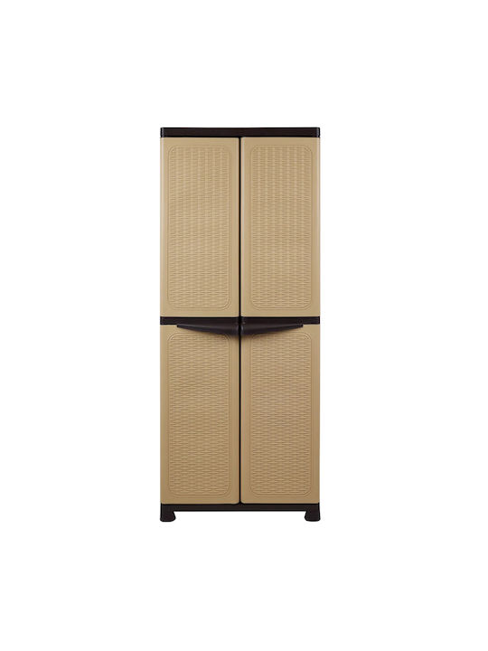 Dulap cu două uși Plastic cu 4 Rafturi 70x43x180cm
