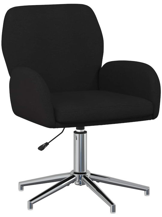 Drehbarer Besucherstuhl mit Armlehnen in Schwarz Farbe 54x58x90cm