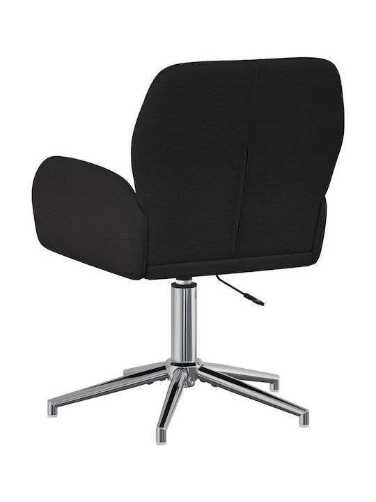 Drehbarer Besucherstuhl mit Armlehnen in Schwarz Farbe 54x58x90cm