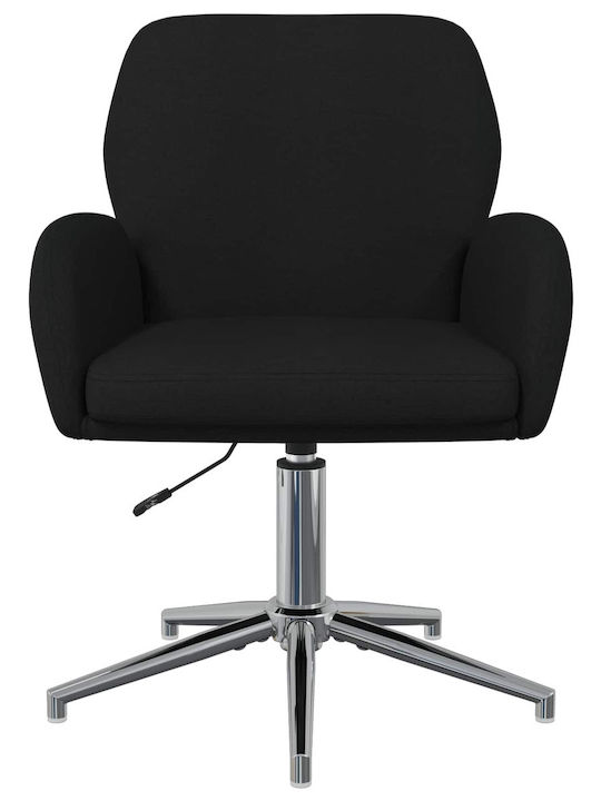 Drehbarer Besucherstuhl mit Armlehnen in Schwarz Farbe 54x58x90cm