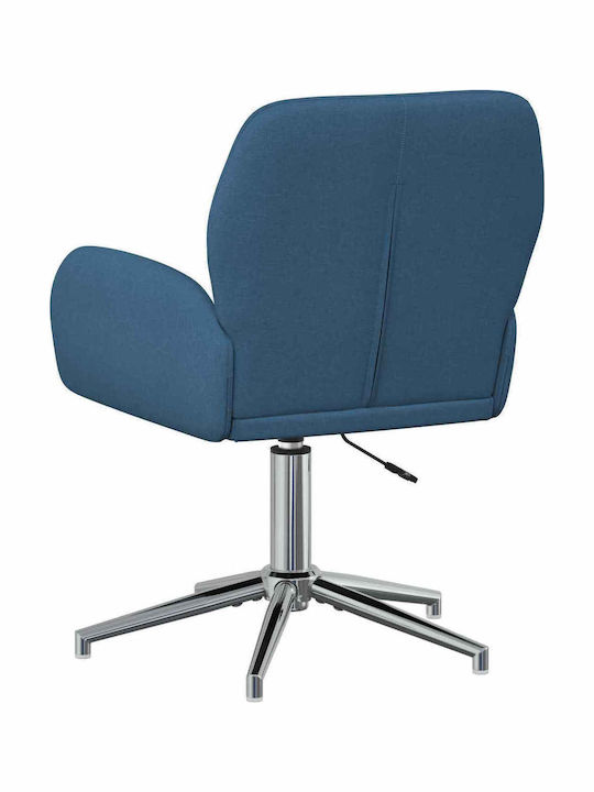 Swivel Visitor Chair with Arms in Blue Colour 54x58x90cm
