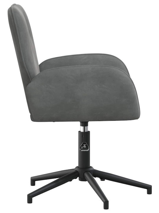 Drehbarer Besucherstuhl mit Armlehnen in Grau Farbe 54x55x90cm