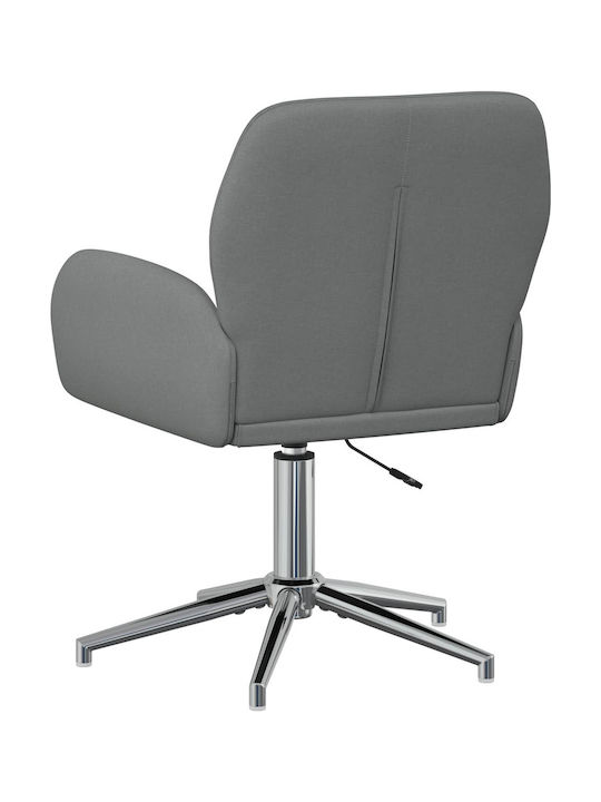 Drehbarer Besucherstuhl mit Armlehnen in Grau Farbe 54x58x90cm