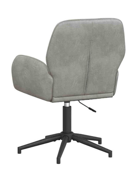 Drehbarer Besucherstuhl mit Armlehnen in Grau Farbe 54x55x90cm