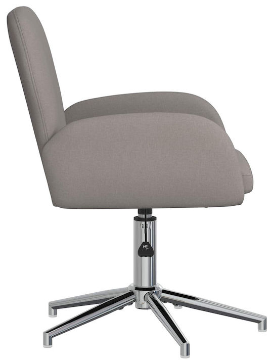 Swivel Visitor Chair with Arms in Brown Colour 54x58x90cm