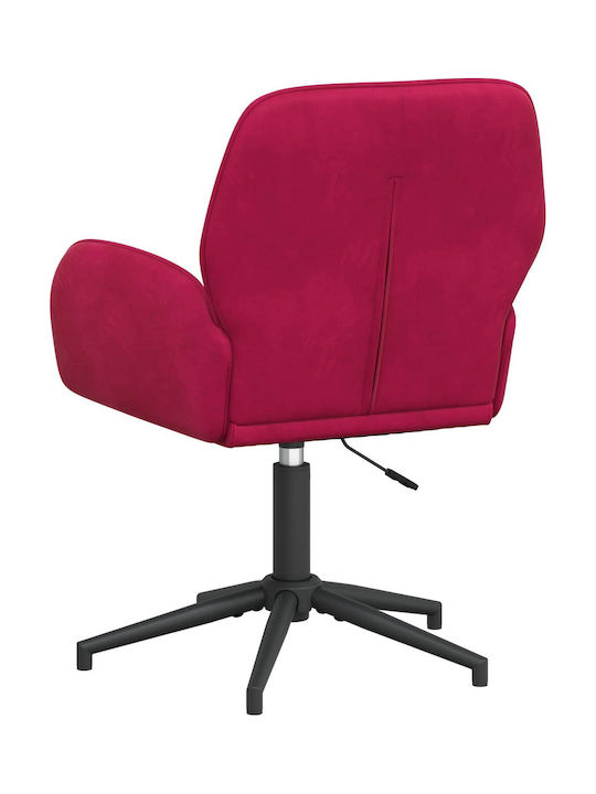 Swivel Visitor Chair with Arms in Red Colour 54x55x90cm