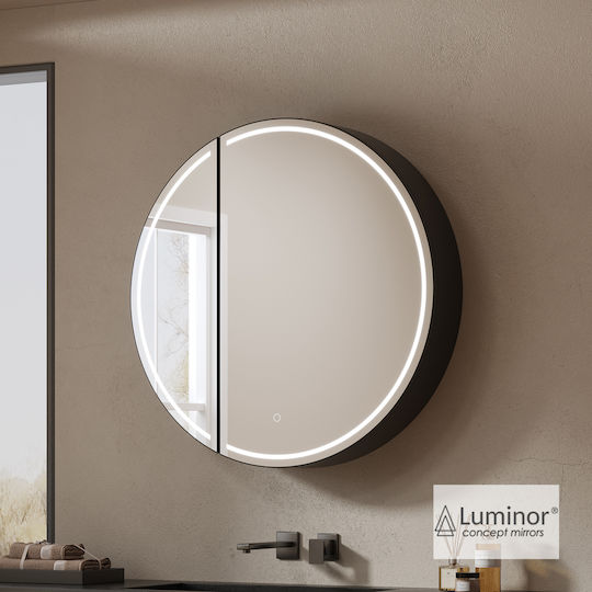 Luminor 308-5026 Rund LED aus Metall mit Schrank 70x70cm Schwarze