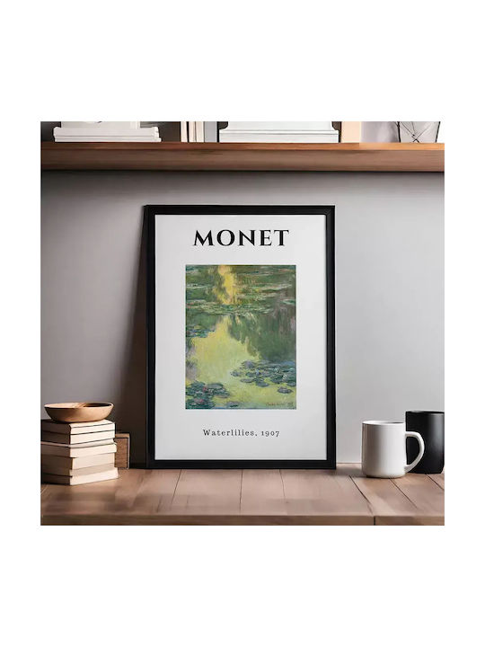 Poster Monet Waterlillies Art011 40cm X 50cm Λευκή Ξύλινη Κορνίζα-55796pd156880f55310