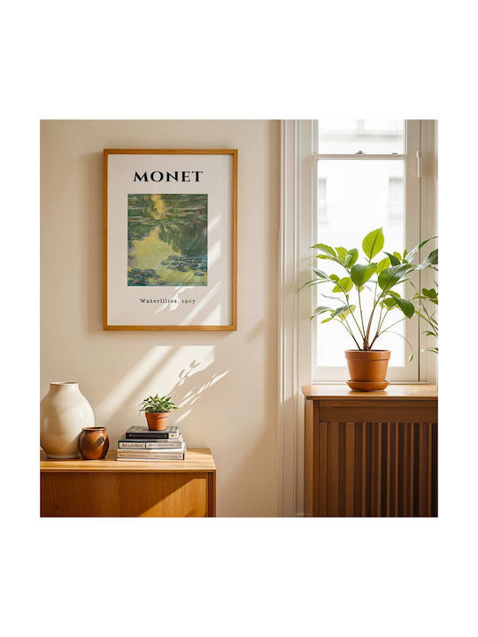 Poster Monet Waterlillies Art011 40cm X 50cm Λευκή Ξύλινη Κορνίζα-55796pd156880f55310