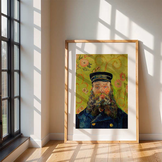 Poster Van Gogh Postman Art114 40cm X 50cm Κορνίζα Φυσικό Ξύλου Μπεζ 56104pd156653f55316