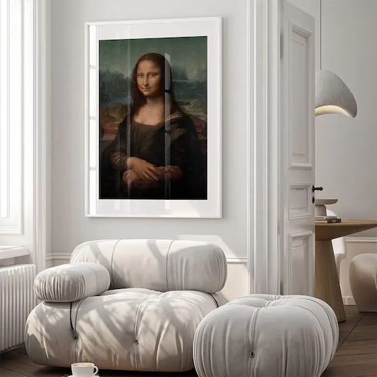 Poster Leonardo Da Vinci Mona Lisa Art159 40cm X 50cm Black Wooden Frame