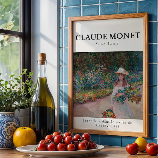 Poster Claude Monet Jeune Fille Dans Le Jardin De Giverny Art101 40cm X 50cm Μαύρη Ξύλινη Κορνίζα-56051pd156700f55321